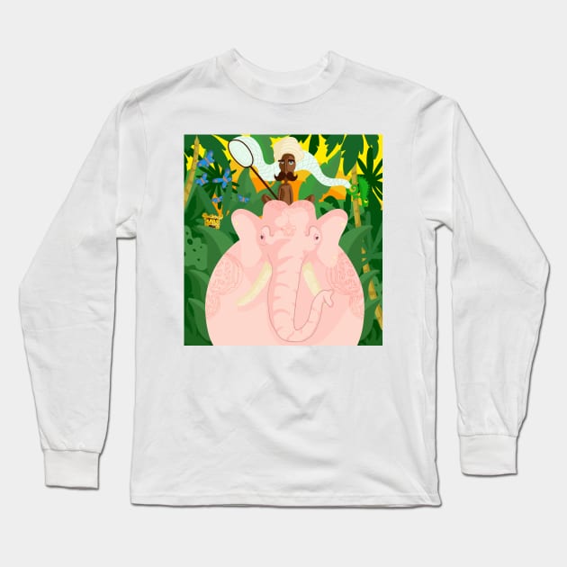 Pink elephant Long Sleeve T-Shirt by François Bécan